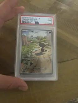2025 POKEMON PHANTASMAL FLAMES ILLUSTRATION RARE #102 PALDEAN WOOPER PSA 9 - Image 1