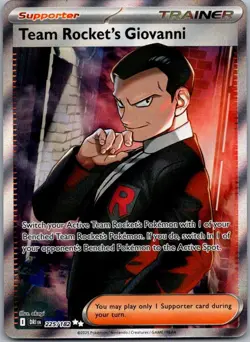 Team Rocket's Giovanni 225/182 Ultra Rare Destined Rivals Pokemon Near Mint - Image 1