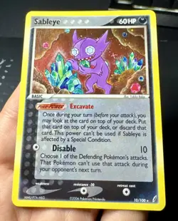 Pokemon TCG Sableye 10/100 Crystal Guardians Holo Rare 2006 - LP - Image 1