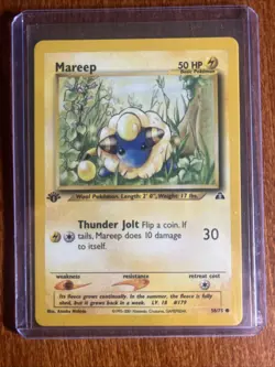 [NM] 2001 Pokemon Neo Discovery Mareep 1st Edition #58/75 Common - Image 1