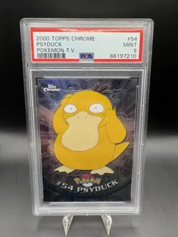 2000 Topps Chrome Pokemon TV #54 Psyduck PSA 9 MINT - Image 1