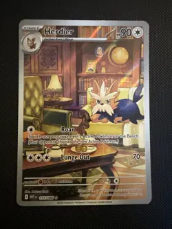 Pokemon TCG Herdier 155/086 White Flare Illustration Rare - Image 1