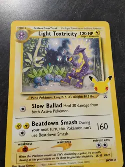 Light Toxtricity SWSH137 Black Star Promos Stamped Celebrations Holo Pokemon NM - Image 1