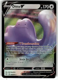 Ditto V 050/072 Holo V Rare Shining Fates Pokemon Near Mint - Image 1
