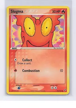 Slugma 74/107 Common Deoxys Pokemon Moderately Played - Image 1
