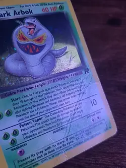 Dark Arbok 2/82 Team Rocket Holo Pokemon | Damaged - Image 2