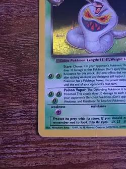 Dark Arbok 2/82 Team Rocket Holo Pokemon | Damaged - Image 5