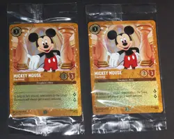 2 MICKEY MOUSE True Friend DISNEY Lorcana PUZZLE PROMO (Pair) Glimmer Foil 36/P2 - Image 1