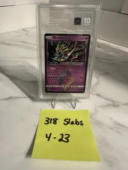 Giratina Prism Star 58/156 Sm-Ultra Prism Holo Prism Rare TAG Graded 10 2018 - Image 2