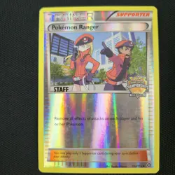 STAFF Pokemon Ranger 104/114 Regional Promo Reverse Holo Stamped Nintendo Card - Image 1