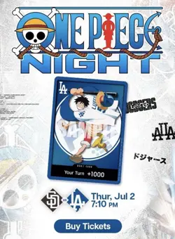 ONE PIECE X DODGERS PROMO MONKEY D LUFFY DON CARD - CARD ONLY - PRESALE - Image 1