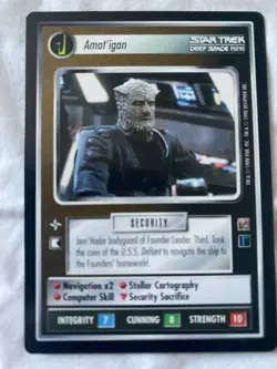Star Trek CCG 1E Dominion AMAT'IGAN Rare Card (LP) Global Shipping - Image 1