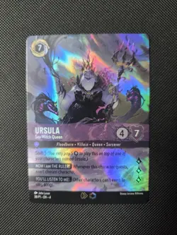 Disney Lorcana Ursula Sea Witch Queen Championship Enchanted Card 38/P1 Set - Image 1