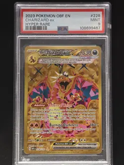Pokemon TCG Charizard EX Obsidian Flames Holo Hyper Rare Card 228/197 PSA 9 - Image 1