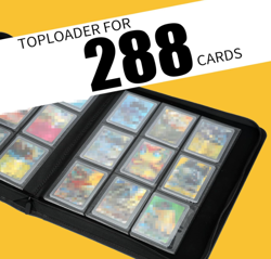 288 Toploader Binder 9 Pocket Zippered Card Album for Pokemon MTG & Sports Cards - Image 4