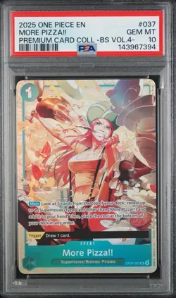 2025 One Piece More Pizza!! Premium Card Collection Alternate Art Psa 10 037 - Image 1