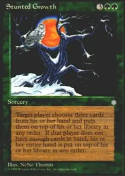 Light Play, English MTG Regular Stunted Growth Ice Age Magic the Gathering - Image 1