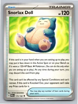 Snorlax Doll 175/182 Uncommon Paradox Rift Pokemon Near Mint - Image 1