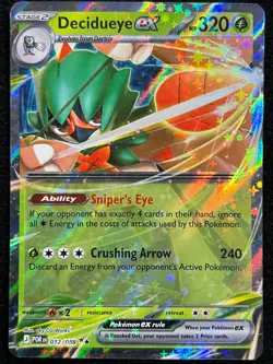 Decidueye ex 012/088 Perfect Order Pokemon Double Rare NM - Image 2
