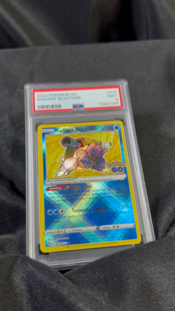 PSA 9 Radiant Blastoise Pokemon GO 2022 English #018 MINT TCG Rare Holo - Image 2