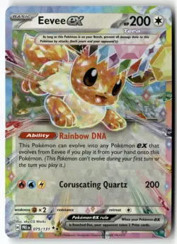 Eevee ex 075/131 Holo Double Rare Prismatic Evolutions Pokemon Near Mint - Image 1
