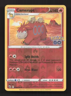 Camerupt 014/078 Uncommon Pokemon GO Pokemon Reverse Holo Near Mint - Image 1