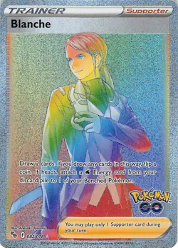Blanche 082/078 Rainbow Rare Pokemon GO Pokemon Near Mint - Image 1