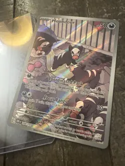 Houndour Illustration Rare 204/197 Obsidian Flames Pokemon NM Pack Fresh - Image 2