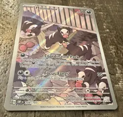 Houndour Illustration Rare 204/197 Obsidian Flames Pokemon NM Pack Fresh - Image 4
