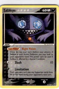 Sableye 23/107 Rare Deoxys Pokemon Near Mint - Image 1