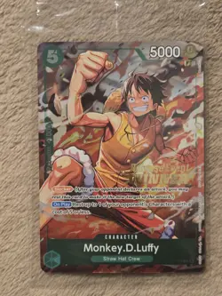 Monkey.D.Luffy P-135 Winner Stamp OP16 Pre-Release Event Promo Card - Image 1
