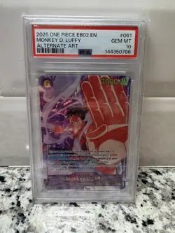2025 One Piece EB02 Monkey D. Luffy #061 Alternate Art PSA 10 GEM MINT (EN) - Image 1