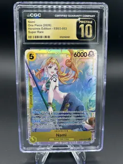 Nami EB03-053 SR CGC 10 Pristine Heroines Edition ENG Super Rare One Piece TCG - Image 3