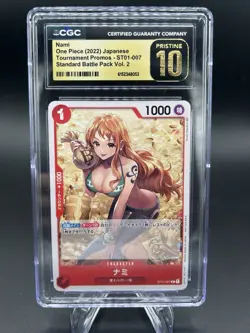 Nami ST01-007 Tournament Promo Pristine CGC 10 Battle Vol 2 JAPAN One Piece 2022 - Image 3