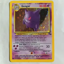 Pokemon Gengar 5/62 Fossil Holo Rare WOTC Vintage 1999 - LP/NM PSA 8 Quality - Image 1