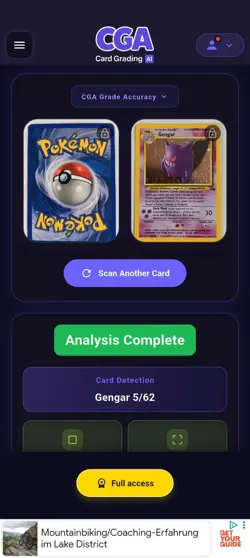 Pokemon Gengar 5/62 Fossil Holo Rare WOTC Vintage 1999 - LP/NM PSA 8 Quality - Image 2
