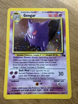 GENGAR Pokemon 1999 RARE HOLO 5/62 FOSSIL GOOD CONDITION LP VERY FAST SHIPPING - Image 1