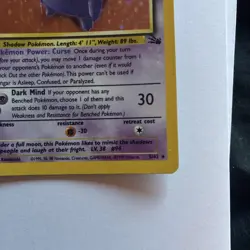 1999 Pokemon TCG Fossil Unlimited Gengar Holo Rare 5/62 WoTC LP/MP - Image 5