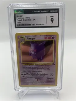 1999 Pokemon TCG Fossil Gengar 5/62 Holo Rare CGC 9 WOTC Unlimited - Image 1