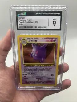 1999 Pokemon TCG Fossil Gengar 5/62 Holo Rare CGC 9 WOTC Unlimited - Image 3