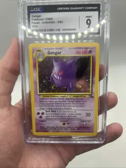 1999 Pokemon TCG Fossil Gengar 5/62 Holo Rare CGC 9 WOTC Unlimited - Image 4