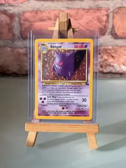 Pokemon Gengar TCG Fossil Holo Card 5/62 Unlimited Holo Rare (1999) LP Excellent - Image 1