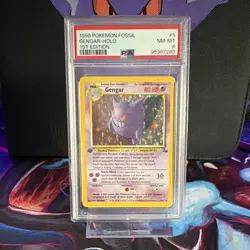 PSA 8 Gengar 1999 Fossil 5/62 Holo Rare 1st Edition English Pokemon TCG - Image 3