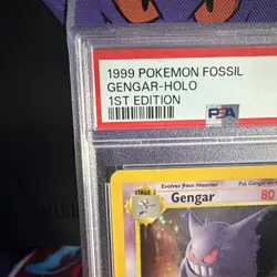 PSA 8 Gengar 1999 Fossil 5/62 Holo Rare 1st Edition English Pokemon TCG - Image 5