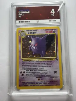Ace Grading 4 Gengar 5/62 1999 English Fossil Holo Rare Pokemon TCG WOTC - Image 1