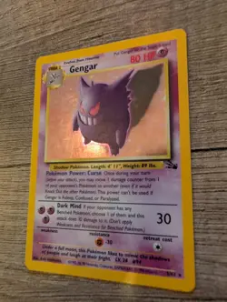 Pokemon TCG Gengar Fossil Holo Rare Unlimited Card 5/62 1999 English 80HP - Image 3