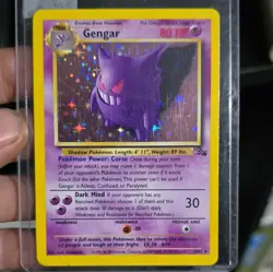 Wizards Pokemon TCG Gengar 5/62 Fossil Holo Rare 80 HP EN 1999 Unlimited - Image 1