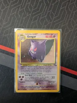 WOTC Gengar 5/62 Fossil Holo Rare 1999 English Unlimited 80 HP Pokemon TCG - Image 2