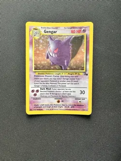 Pokemon TCG Gengar 5/62 Fossil Holo Rare LP MP Vintage WOTC 1999 80hp - Image 1