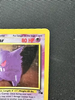 Pokemon TCG Gengar 5/62 Fossil Holo Rare LP MP Vintage WOTC 1999 80hp - Image 3